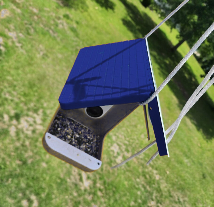 ROOF ONLY Bird Buddy Compatible Solar Charger BLUE Roof gallery