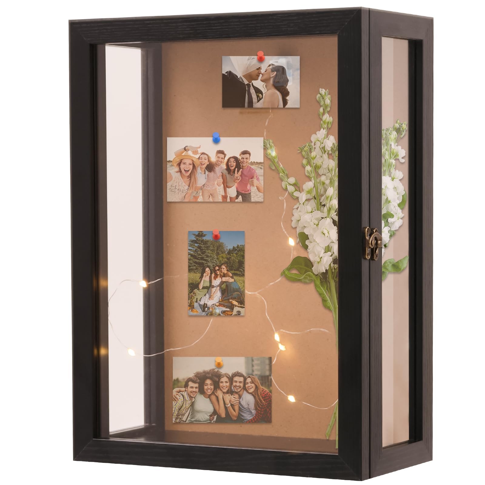 Black 11x15 Inch Deep Shadow Box Frame Wall Mounted Depth 5 In. Display Case New gallery