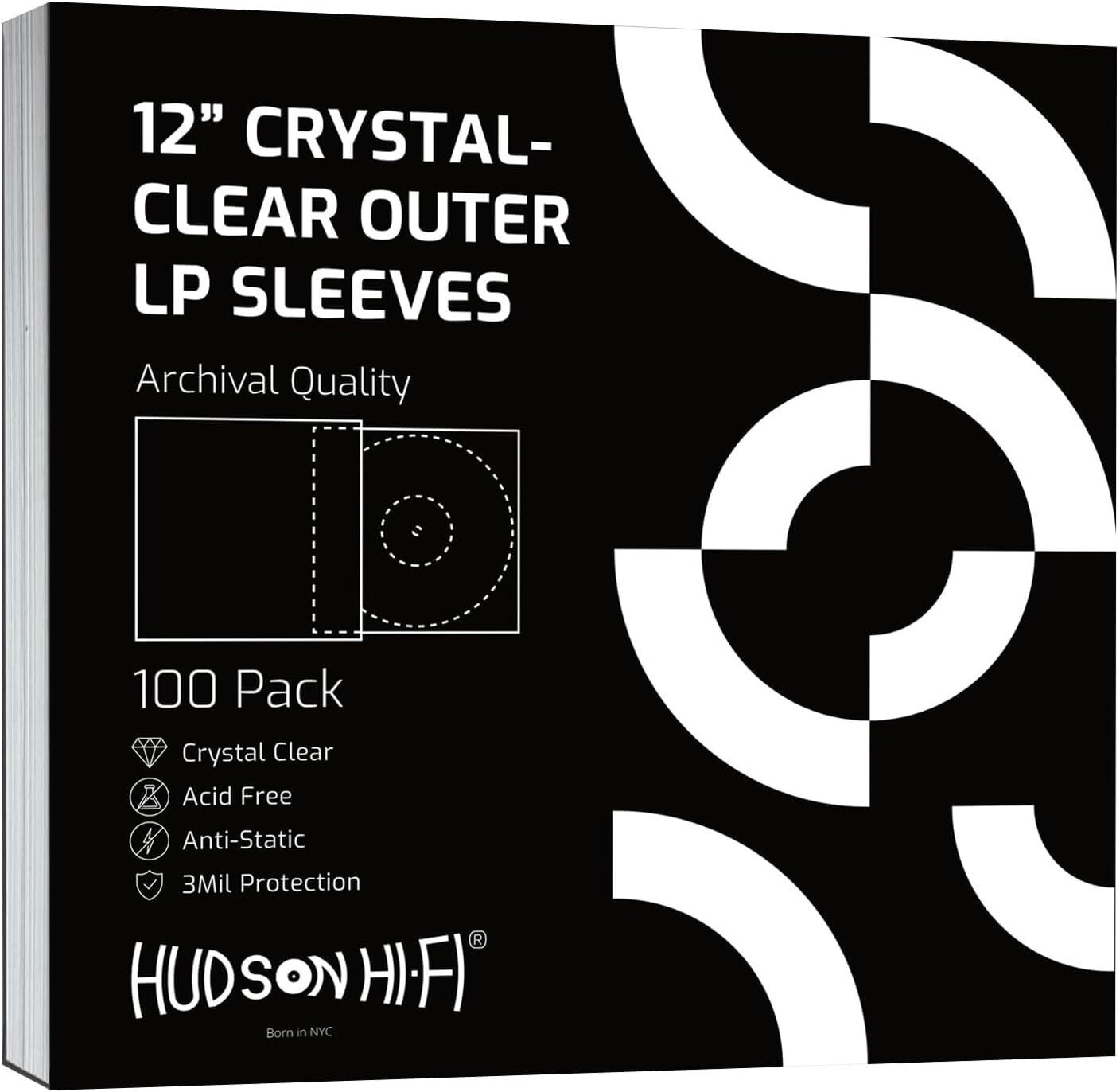 NEW - Hudson Hi-Fi Vinyl Record Crystal Clear Sleeves - Protect Your LP Albums f gallery