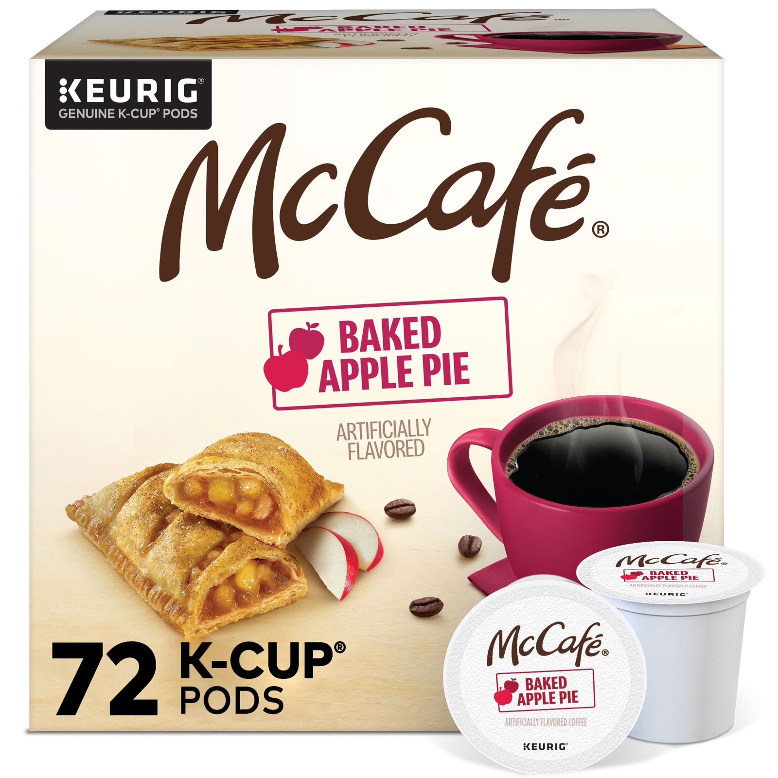 McCafe Baked Apple Pie Coffee, Keurig Single Serve K-Cup Pods, 72 Count gallery
