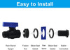 2 Pack PVC Rain Barrel Spigot Kit, 3/4" GHT Garden Diverter Kit with Bulkhead gallery