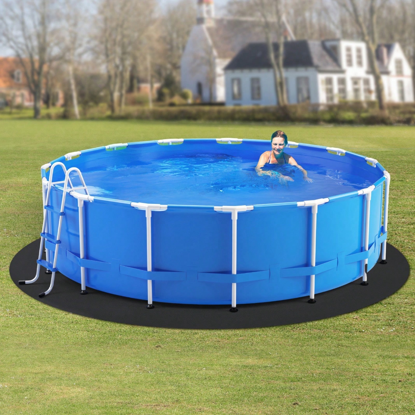 15ft Round Extra-Thick Pool Liner Pad for Above Ground Pools gallery