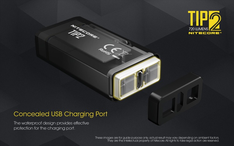 NITECORE TIP2 720 Lumen USB Rechargeable Keychain Flashlight gallery