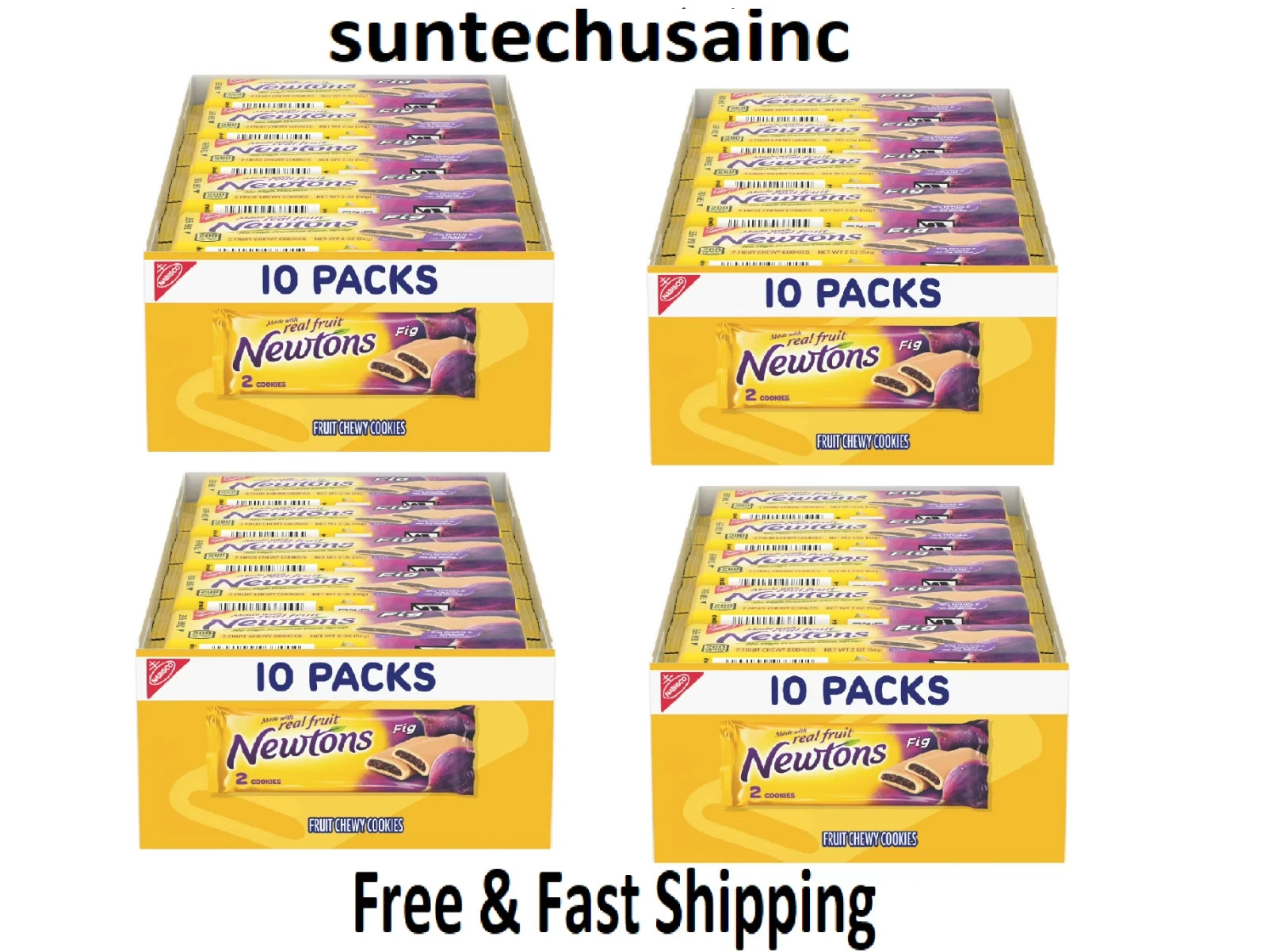 Newtons Fig Bars, Soft Fruit Chewy Cookies, 40 Snack Packs (2 Cookies per Pack, gallery