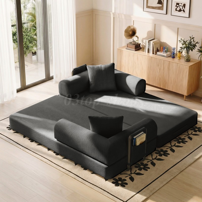 Washable Sofa Bed Couch Sleeper Convertible Pull-Out Bed Couch With Side Pockets gallery