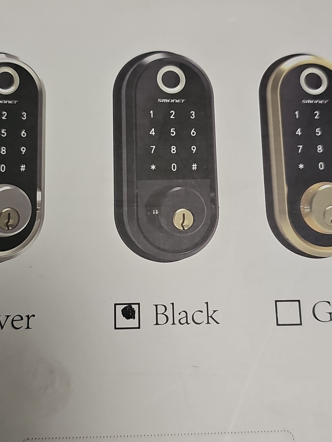 SMONET Fingerprint Smart Lock Electronic Keypad Deadbolt Keyless Entry Door Lock gallery