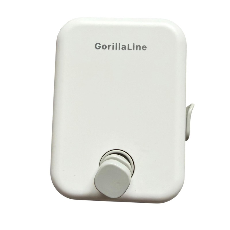 GorillaLine Heavy Retractable Clothesline Small Wall Mount 13.9 Ft 44 Lb White gallery