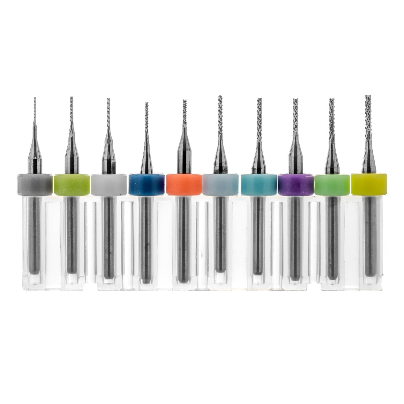 10pc 0.5mm - 1.4mm Carbide Corn Milling Cutter 3.175mm Shank Drill Bit CNC Tool gallery