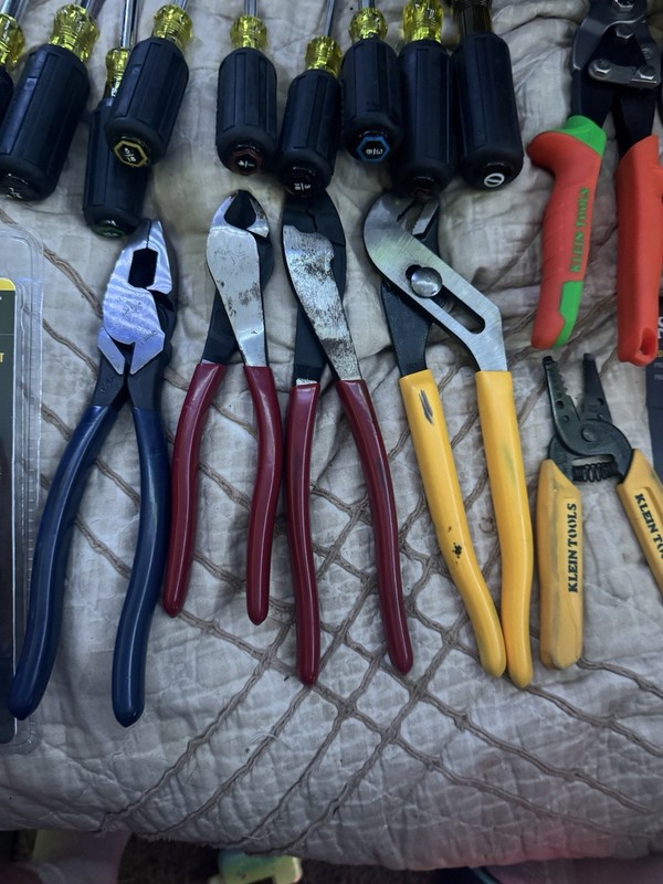 Klein Tools 19pc Maintenance Tool Set w/ Bag, Pliers, Testers, Speed Square gallery