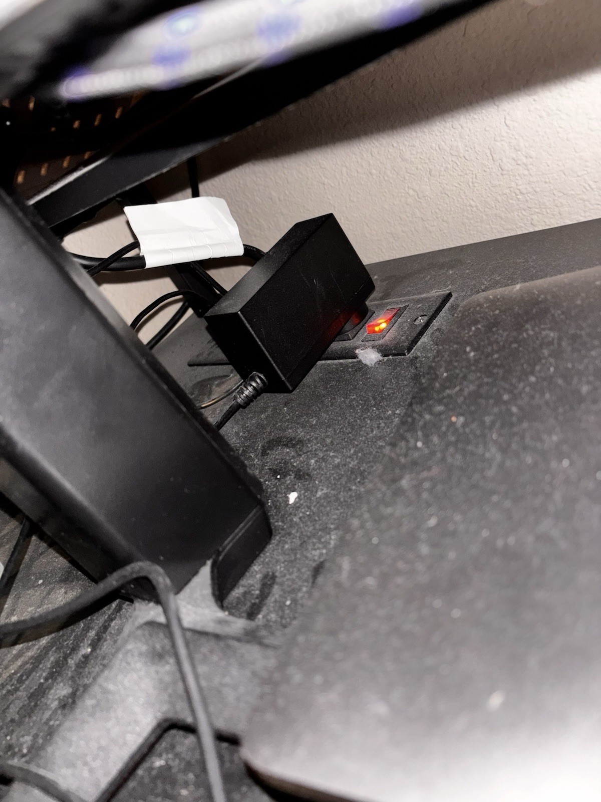Black Adjustable L Shape Desk With Storage As Well As Plugs ￼ gallery