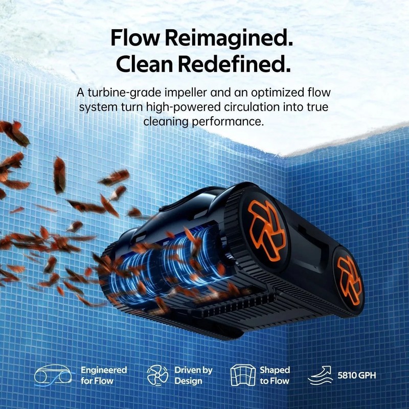 iGarden K36 Cordless Robotic Pool Cleaner Pool Vacuum Clean For Inground gallery