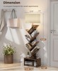 Tree Bookcase with Lamp, Freestanding 5-Shelf Dark Wood Brown, 57.87 in gallery