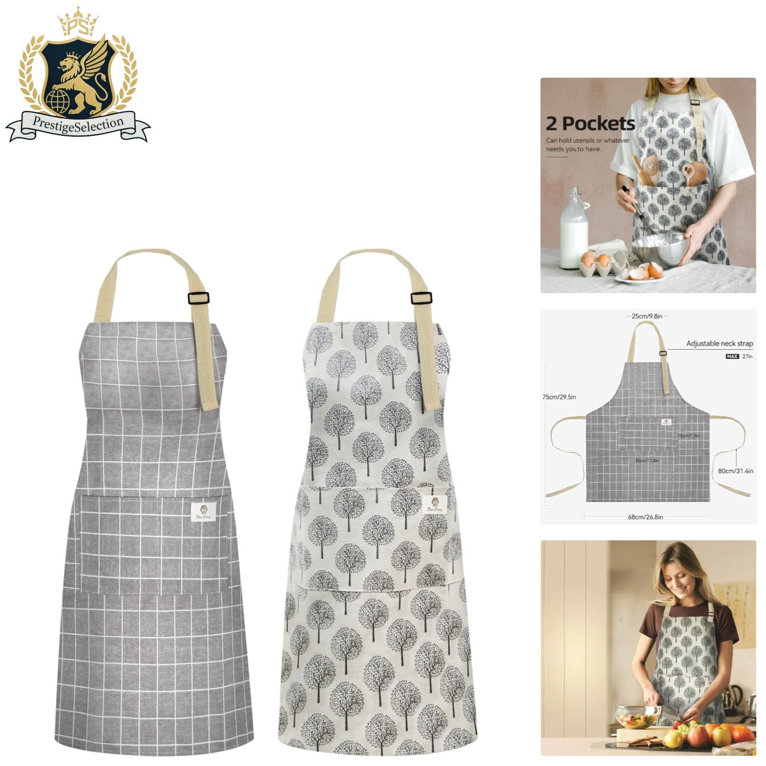 Dual-Pack Chef Aprons for Everyday Use – Stylish, Waterproof & Practical Design gallery