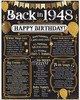 78th Birthday Decorations 1948 Back in 1948 Poster 11x14 Unframed Party Gift gallery