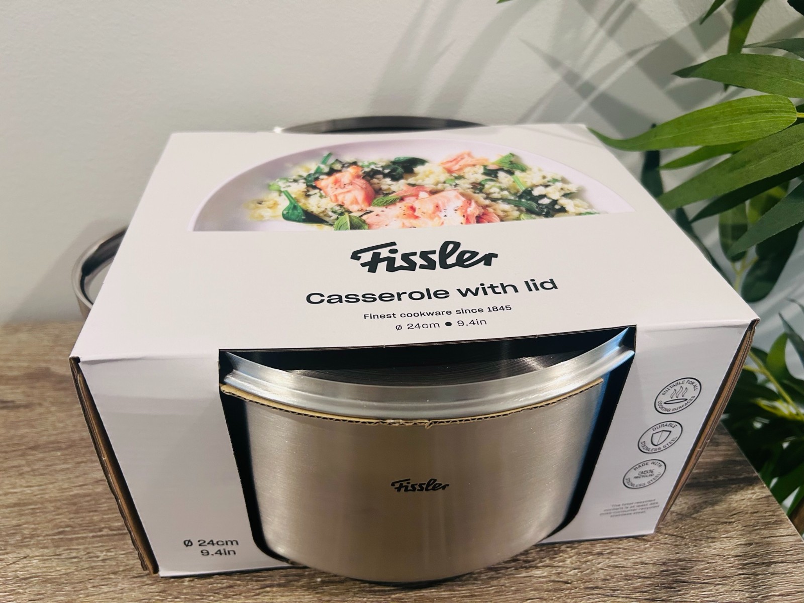 Fissler Premium Cookware Range - Casserole With Lid 24cm 9.4in STAINLESS STEEL gallery