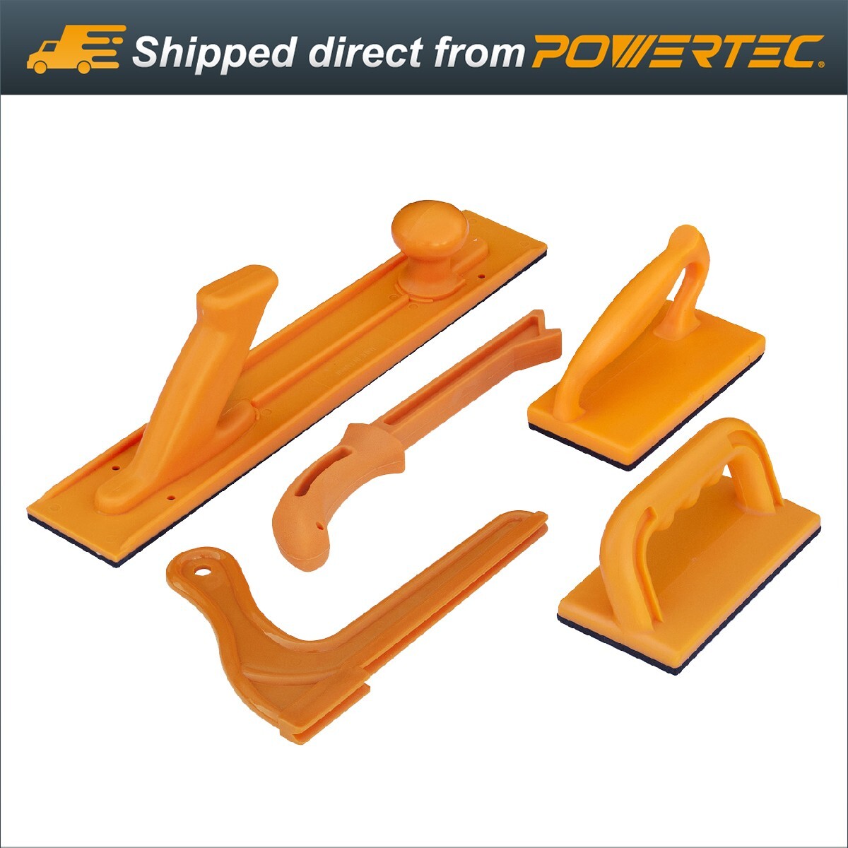 POWERTEC Safety Push Block and Stick Set with Ergonomic Handles 5 Pack (71009) gallery
