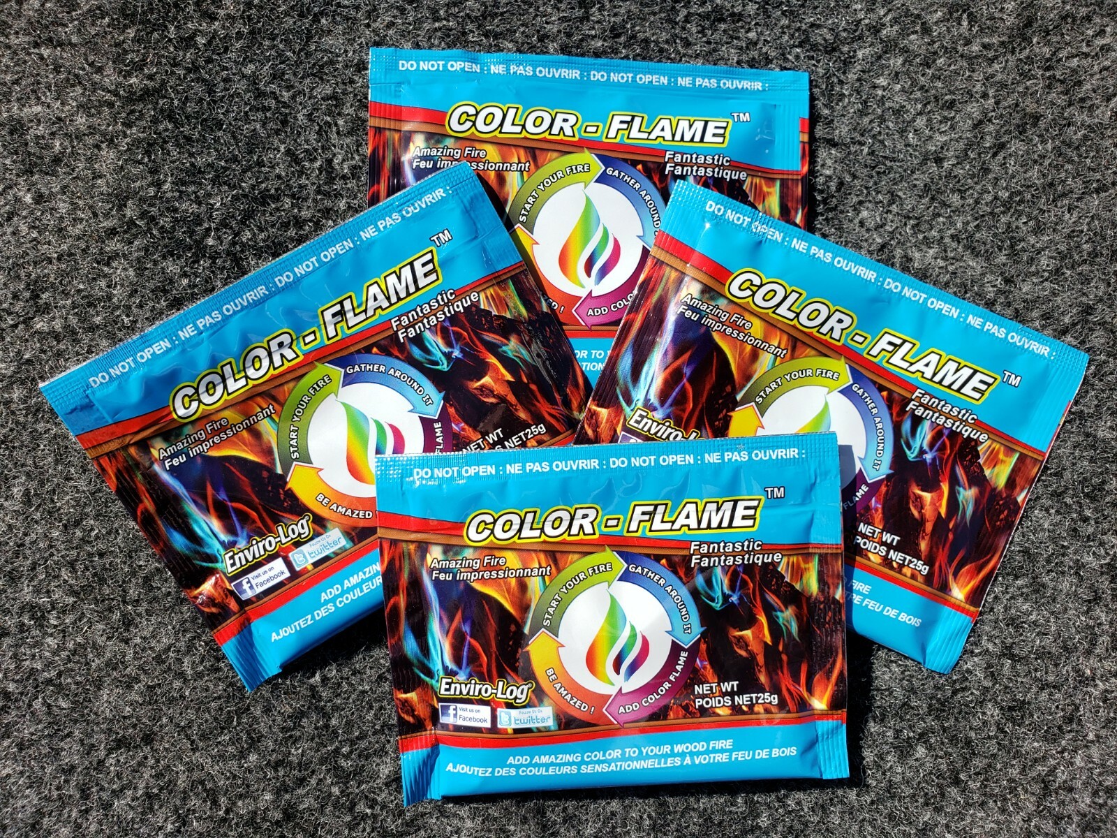 4 PACK Enviro Log Color Flame Fire Magical Colored Colorful Flames Color Changes gallery