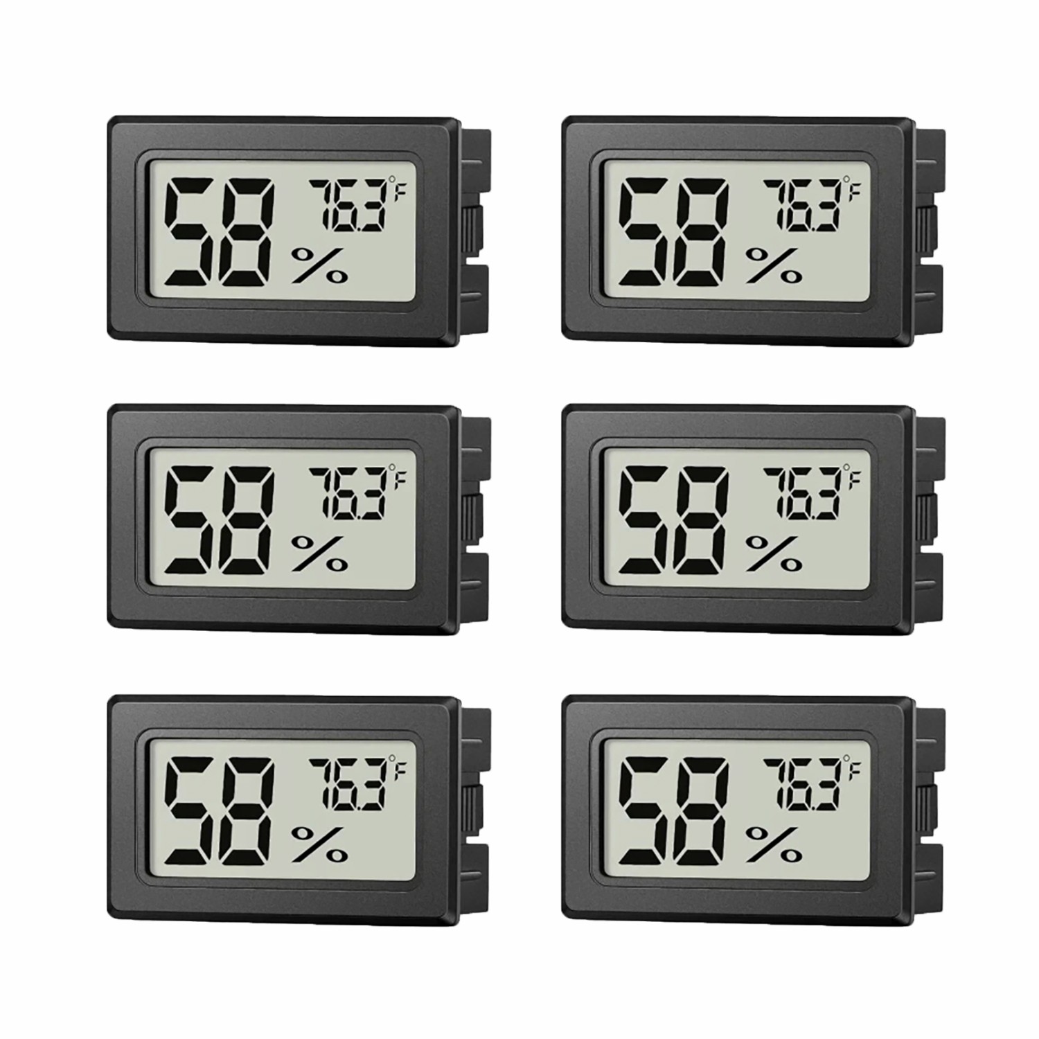 6PCS Mini Hygrometer Indoor Humidity Meter, Small Digital Thermometer Humidity gallery