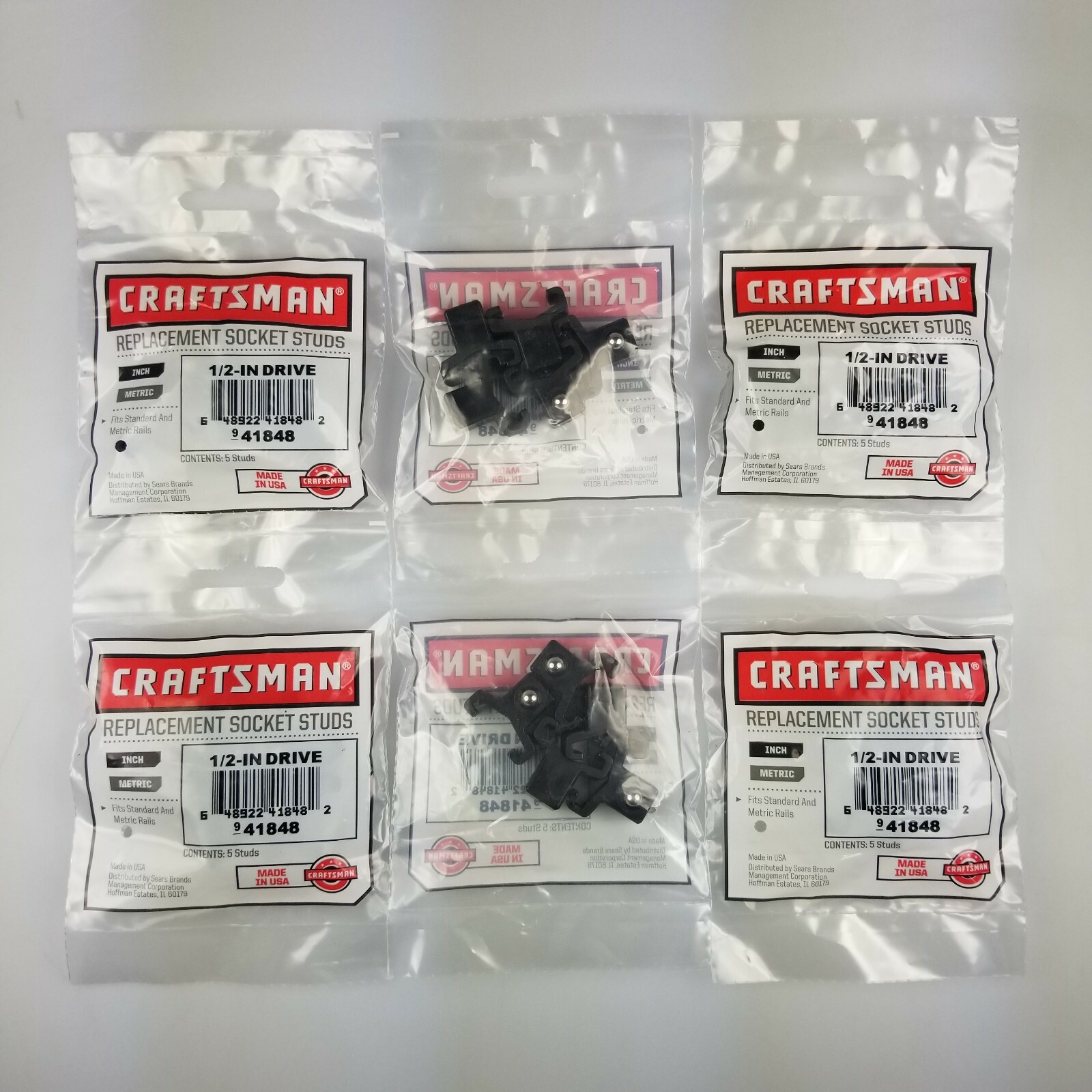 30 PC CRAFSTMAN 1/2" BLACK REPLACEMENT SOCKET STUD RACH RAIL CLIPS gallery