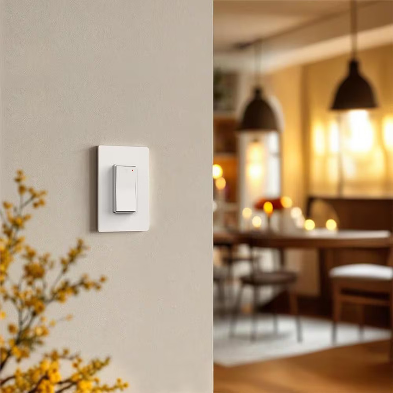 Smart Remote Rocker Switch with Bluetooth, No-Hub Required, Battery Powered, Whi gallery