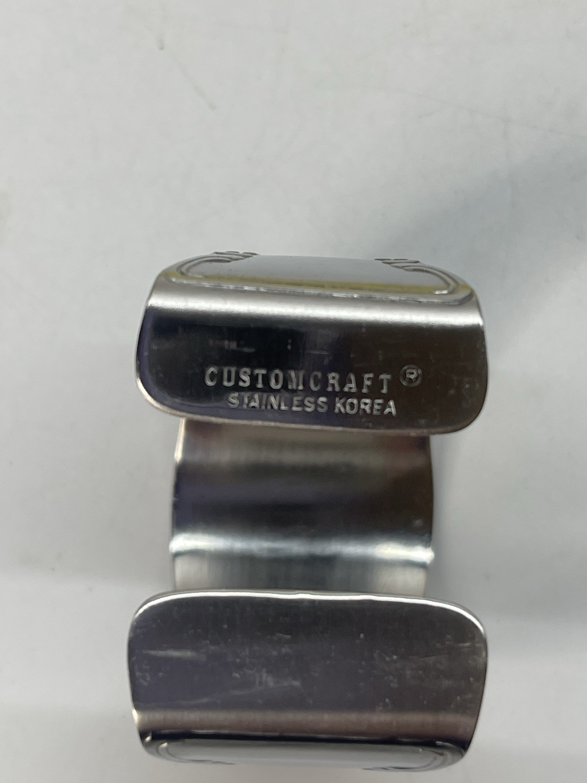8 Custom Craft Napkin Rings Monogram “C” Stainless Steel gallery