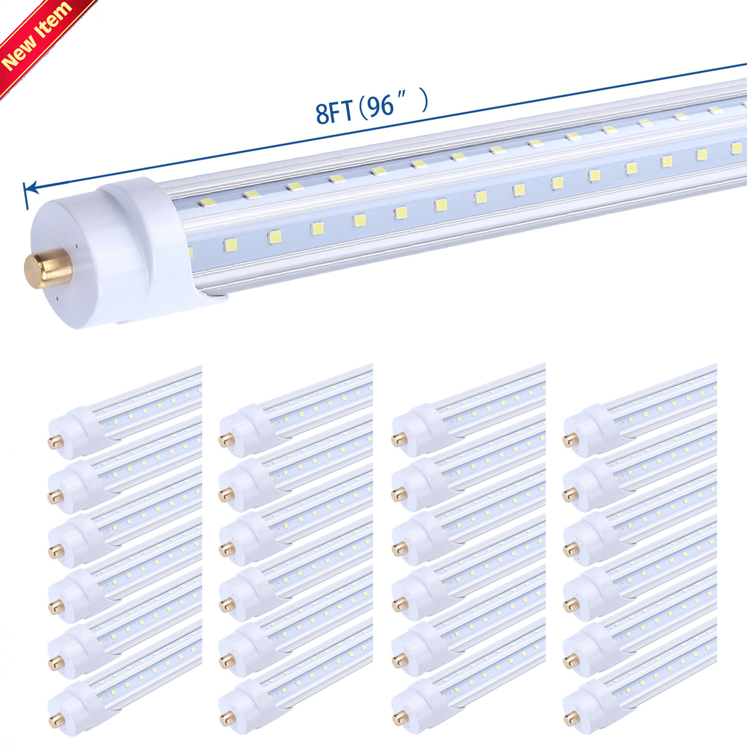 8FT LED Tube Light 65W 45W T8 FA8 Single Pin 8 Foot LED Shop Light 5000K 6000K gallery