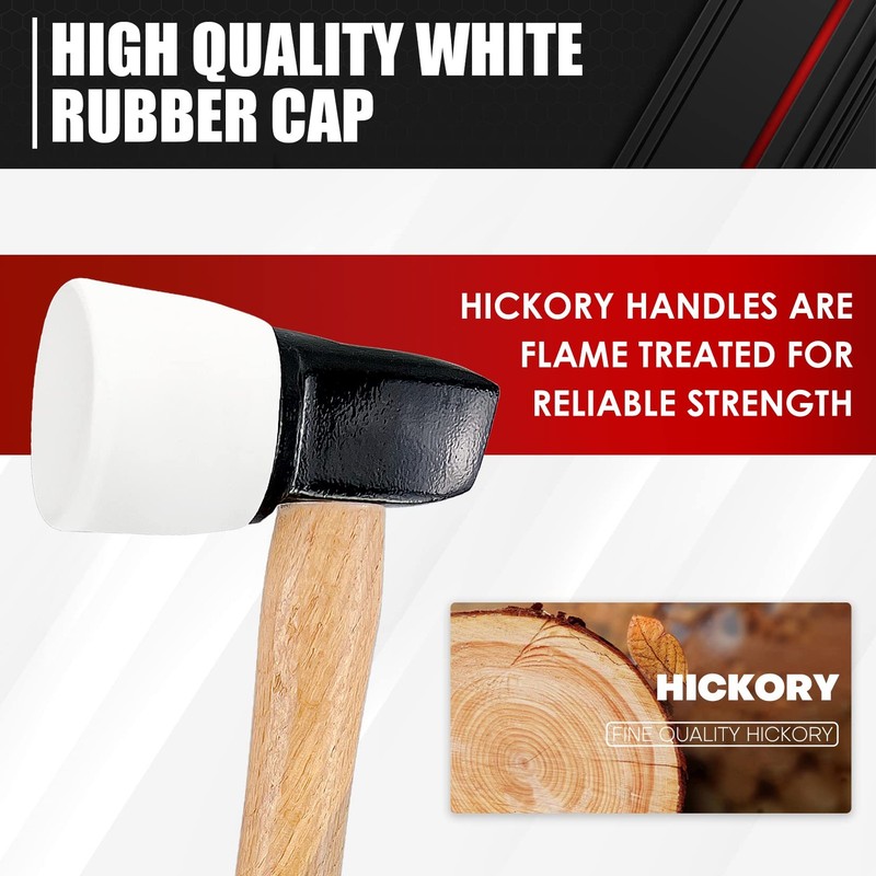 White Rubber Flooring Mallet with Replaceable Head,Non-Marring Head, Wood Han... gallery