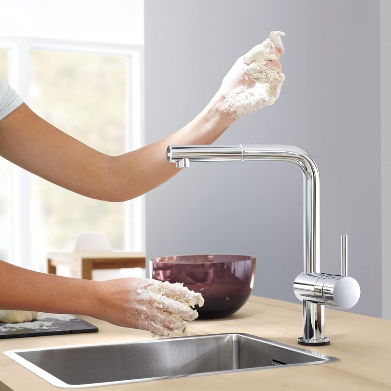 GROHE Minta Touch Pull-Out Kitchen Faucet Chrome Single Handle Touch Activated gallery