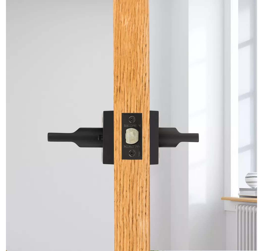 Baldwin Reserve PSSQUCSR190 Passage Square Lever Door Handle - Satin Black NIB gallery