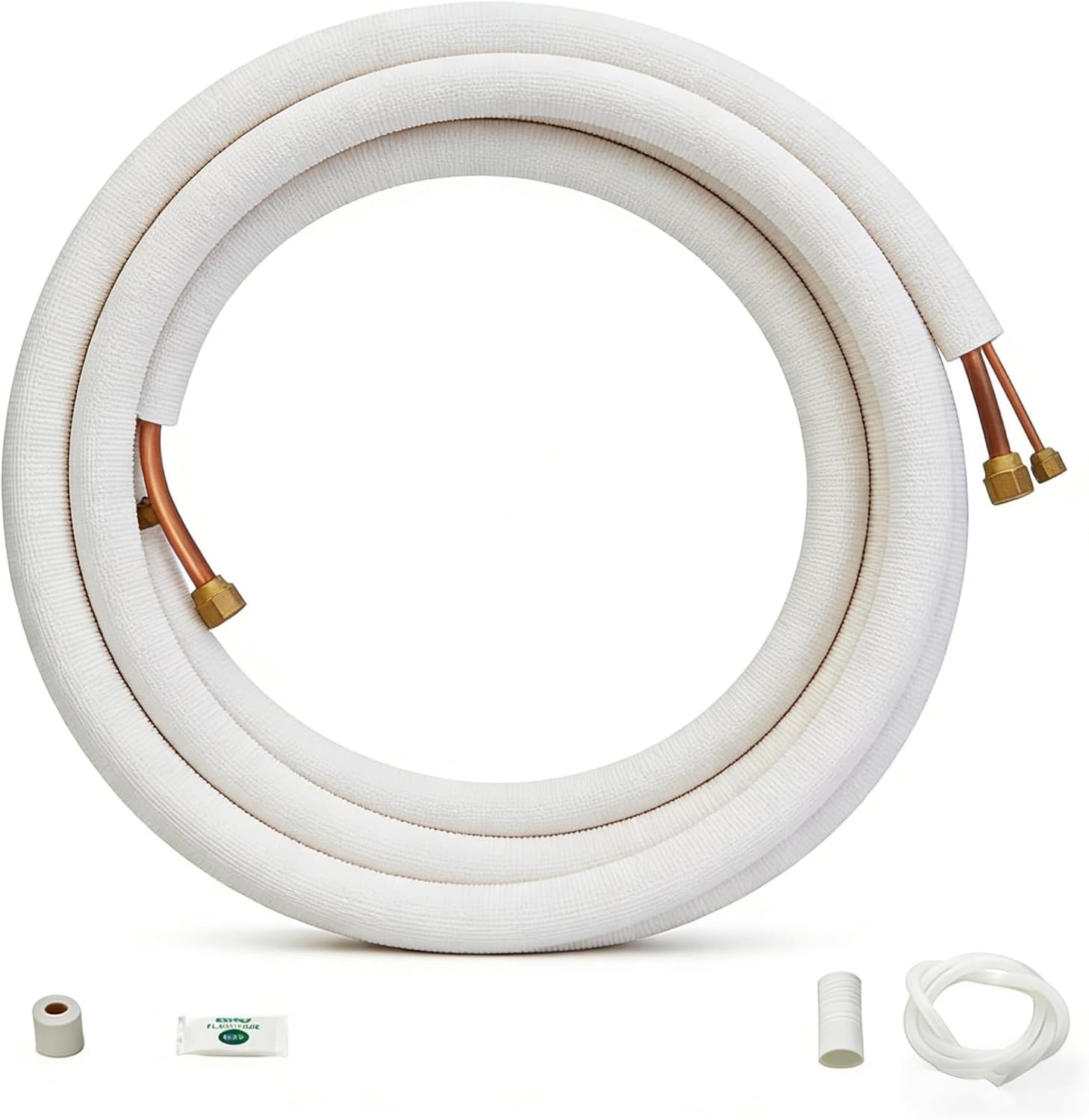 Mini Split Line Set 1/4"x1/2" x16 ft Copper Tubing for AC Heat Pump HVAC Systems gallery
