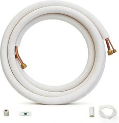 Mini Split Line Set 1/4″x1/2″ x16 ft Copper Tubing for AC Heat Pump HVAC Systems