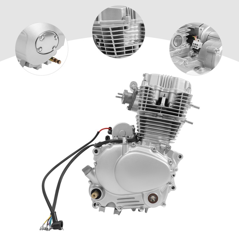 250CC 4 Stroke Vertical Engine 5 Speeds Transmission Motor Kit For Dirt Bike ATV gallery