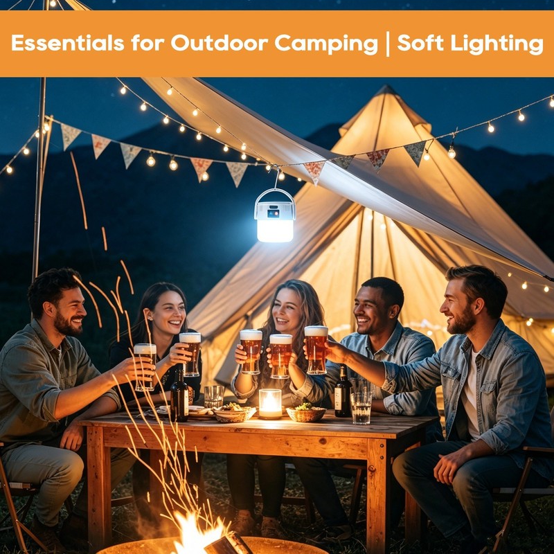 Solar Powered Camping Lantern USB Rechargeable - Digital Battery Level Indicator gallery