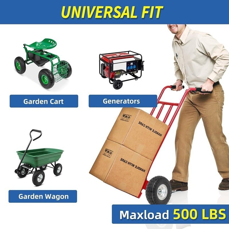 10 Inch Solid Tire 4 Pack Puncture Proof Airless Wheel Garden Cart Trolley New gallery
