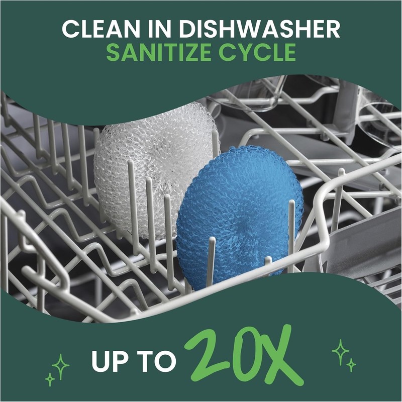 Scotch-Brite Non-Scratch Plastic Scrubbing Pads, Cleans Dishes 3 Scrubbing Pads. gallery