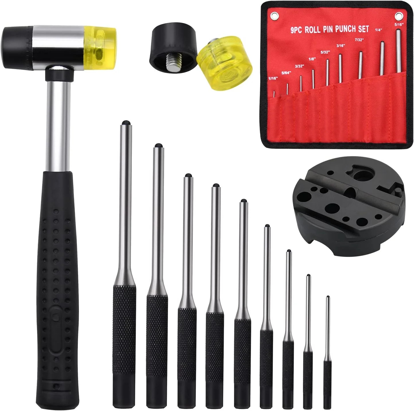 Pin Punch Set, 14pcs Removing Repair Tools, including Universal Block, Pin Punch gallery