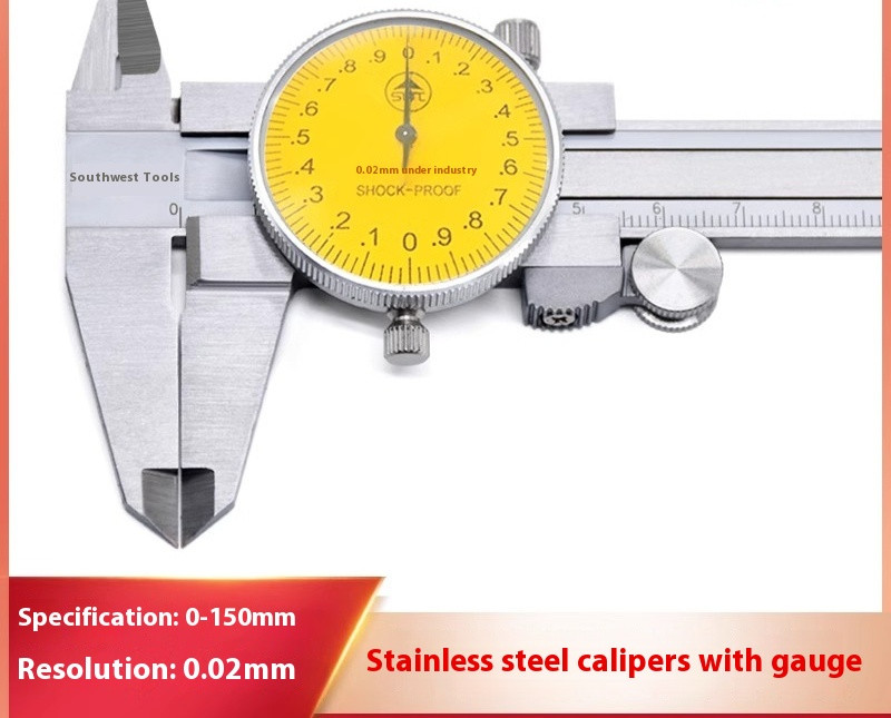 Dial Vernier Caliper Gauge Micrometer Tool Stainless Steel 0-150mm Dial Caliper gallery