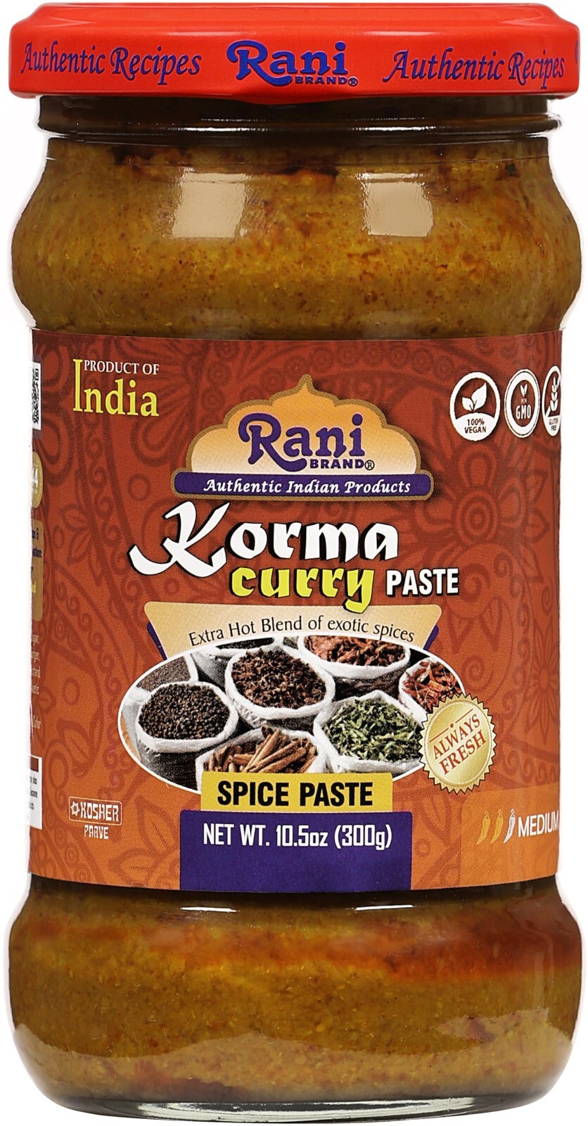 Rani Korma Curry Cooking Spice Paste 10oz (300g) Glass Jar gallery