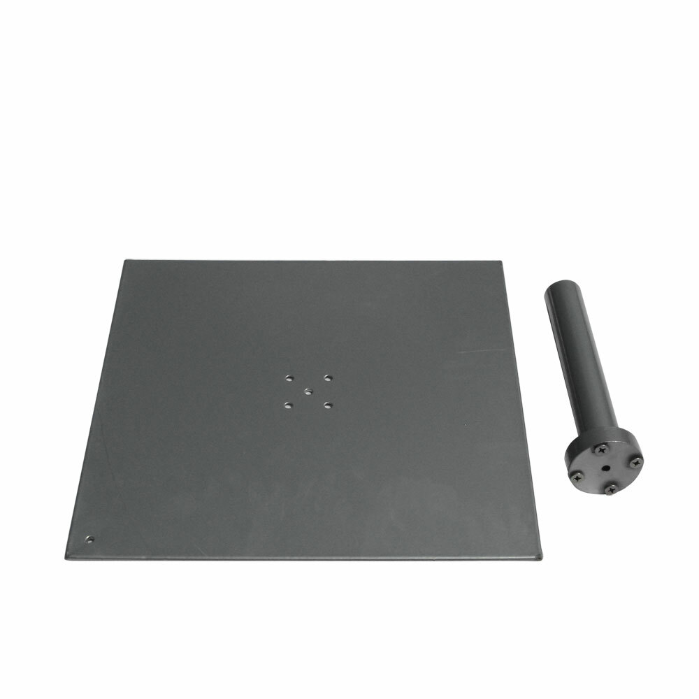 Flat Base for Advertising Pole Pole Base Stand for Advertising Pole Silver gallery