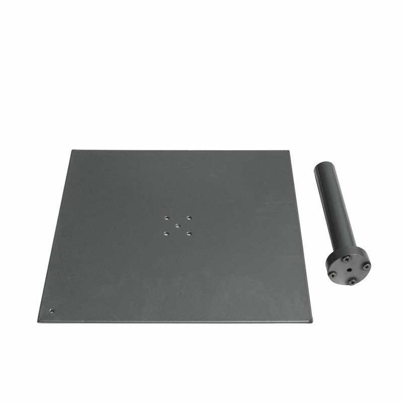 Flat Base for Advertising Pole Pole Base Stand for Advertising Pole Silver gallery