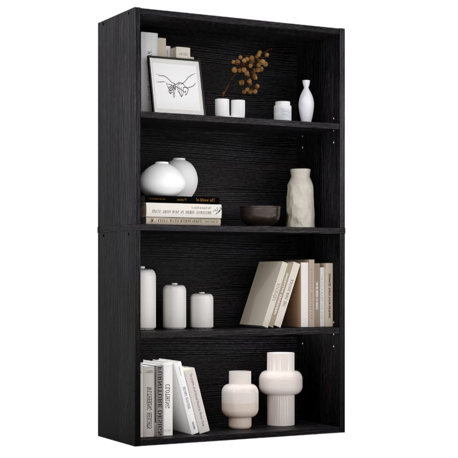 Tall Bookcase 4 Shelf Storage Organizer Adjustable Shelving Unit gallery