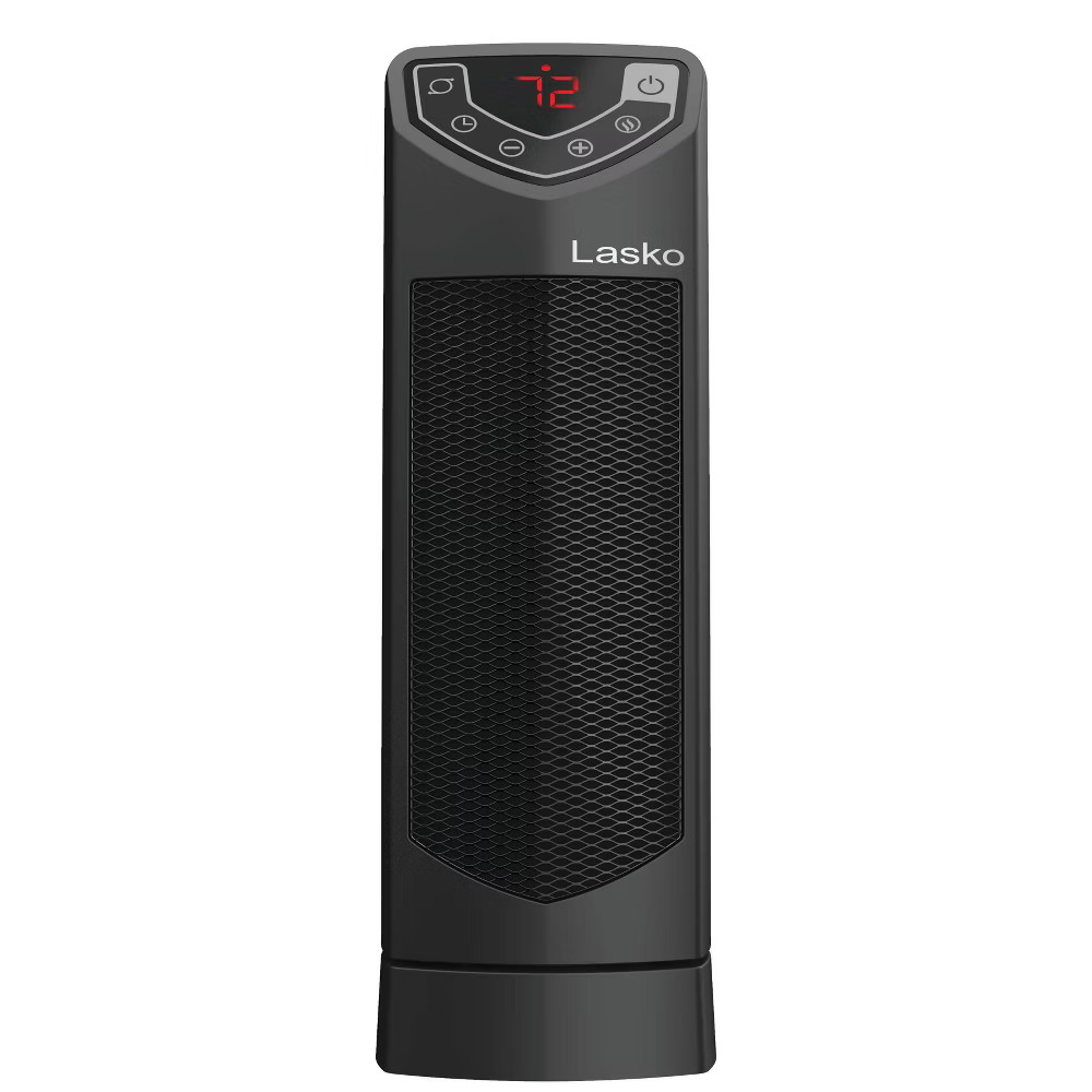 Lasko Ceramic Mini Tower Room Space Heater Portable Bedroom Adjustable Black gallery