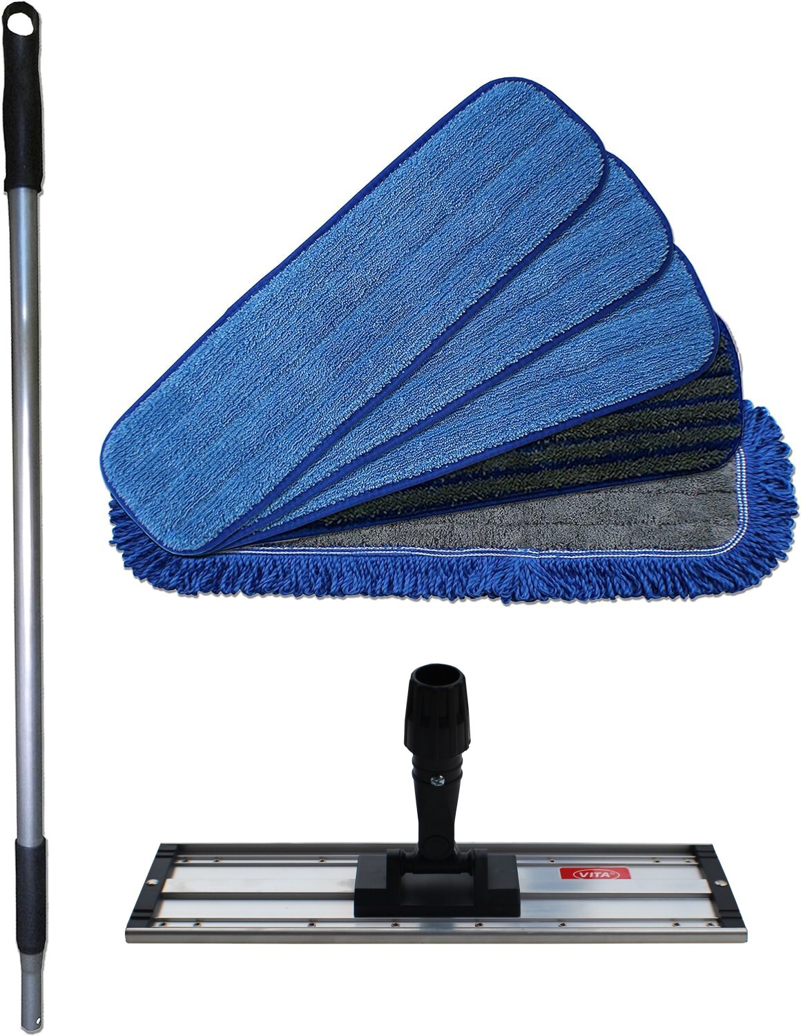 Ultimate 18" Microfiber Mop System - Handle, Frame and 3 Types Cleaning Pads gallery