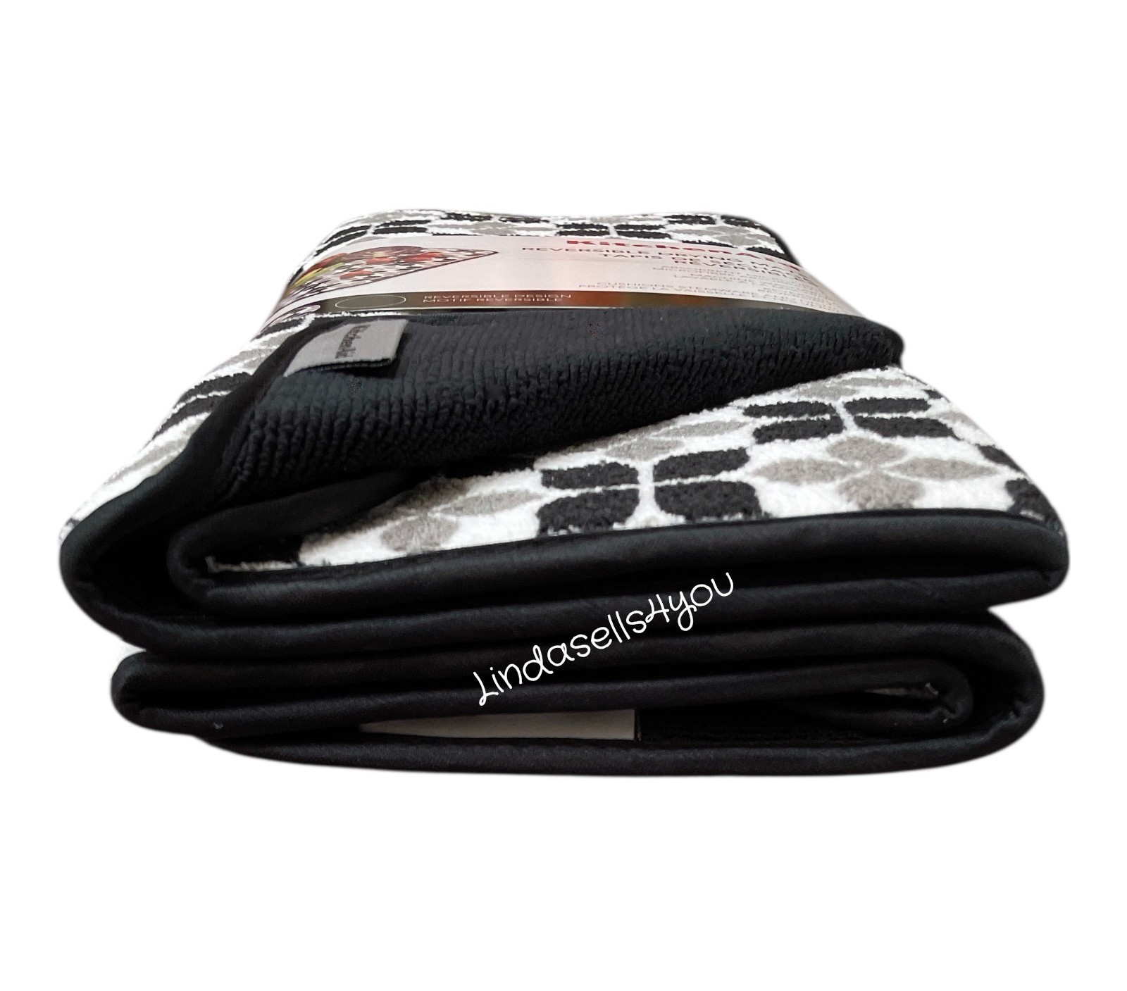 KitchenAid Dish Drying Mats 16 x 22" Black/White, Gray 2 Piece Reversible Set gallery