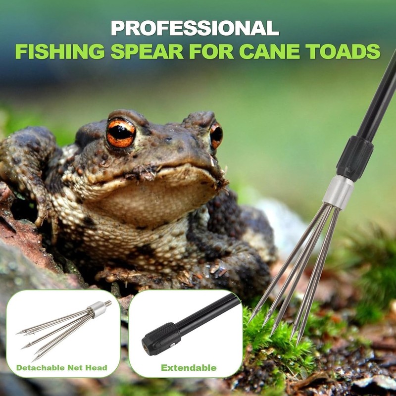 Fishing Harpoon Spear Gig Gaff Fork Hook for Frog Cane Toad Bullfrogs Bufo Floun gallery