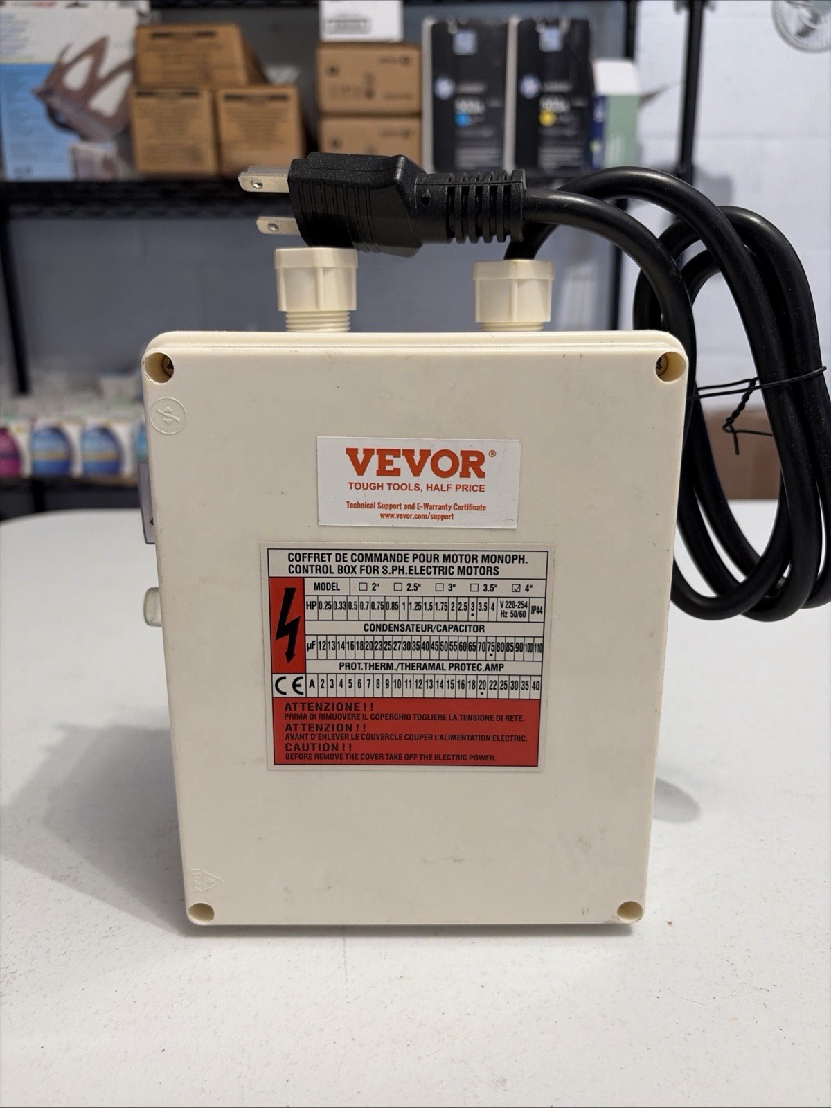 Vevor Control Panel Box 4SSM5/18-2 For Submersible Deep Well Pump 4" 3HP 20A gallery