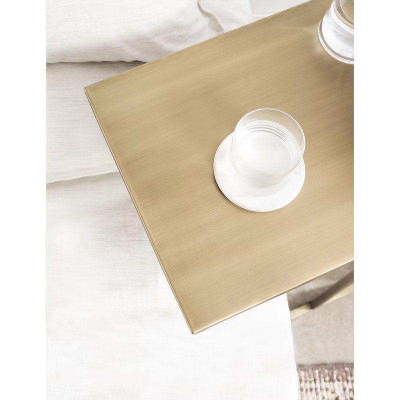 Kate and Laurel Lockhardt Rectangle Metal C Table, 19x13x27, Gold gallery