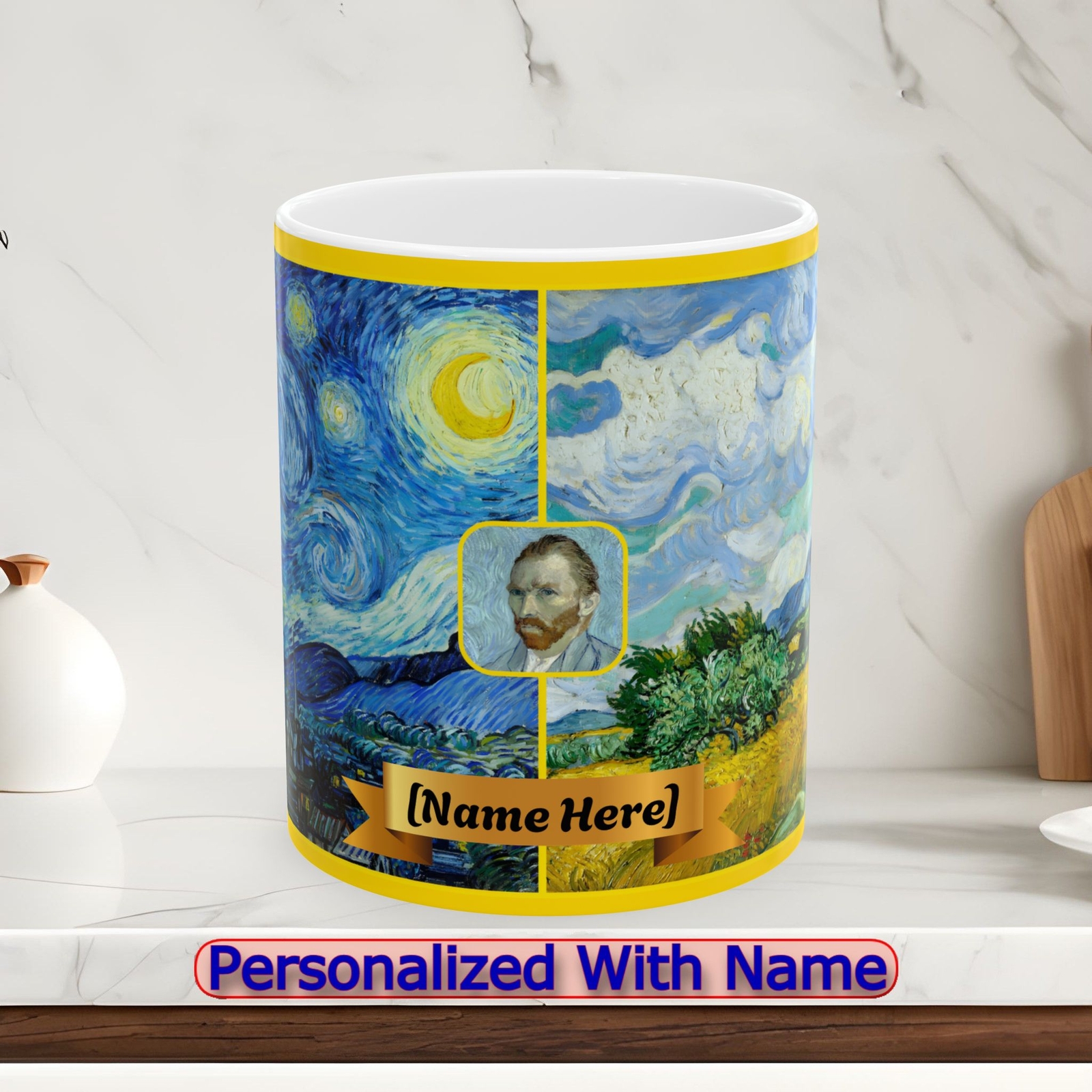 Impressionist Vincent Van Gogh, Personalized Fine Art Mug, 11 oz. or 15 oz. gallery