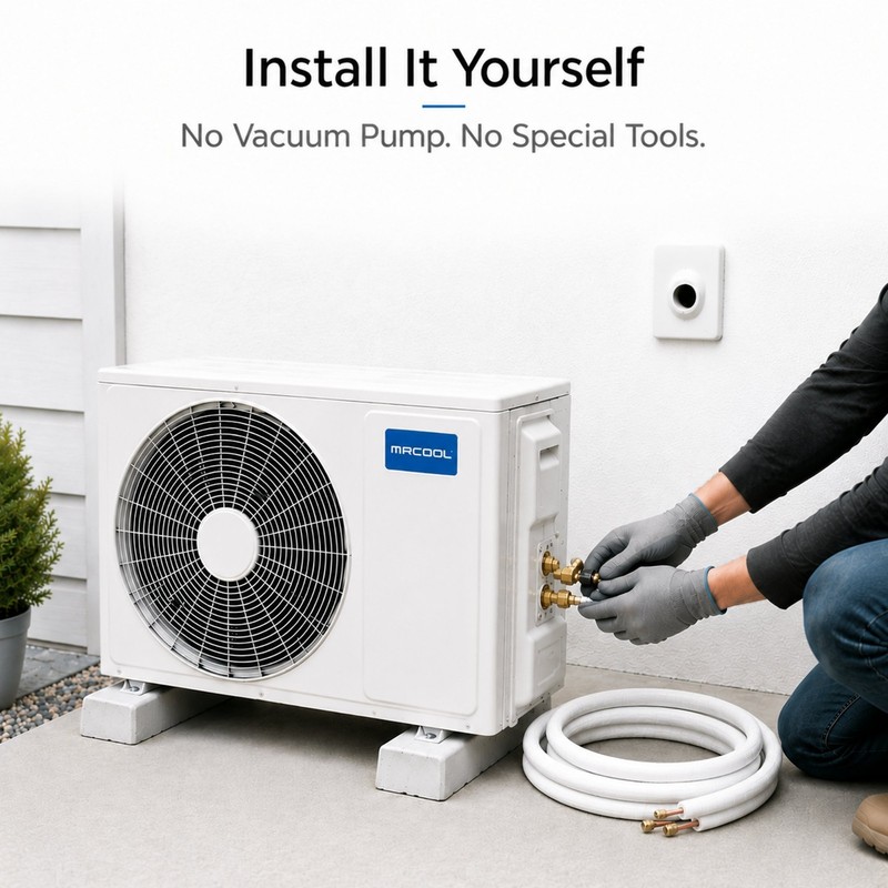 MRCOOL DIY 5th Gen 2 Zone Mini Split Heat Pump AC System gallery