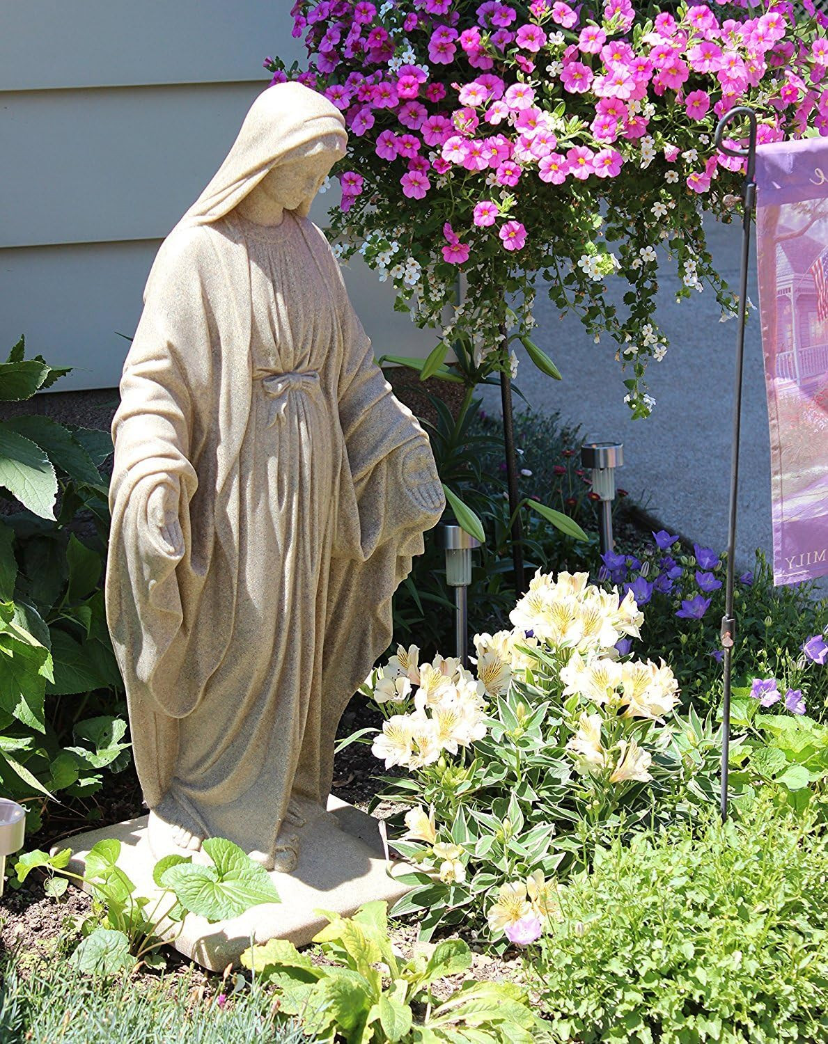 3ft. Tall Virgin Mary Statue Granite Outdoor Religious Garden Sculpture Lawn gallery